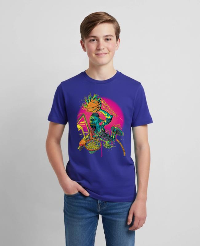 Ballin’ Hoops Slam on Kids’ Premium T-Shirt