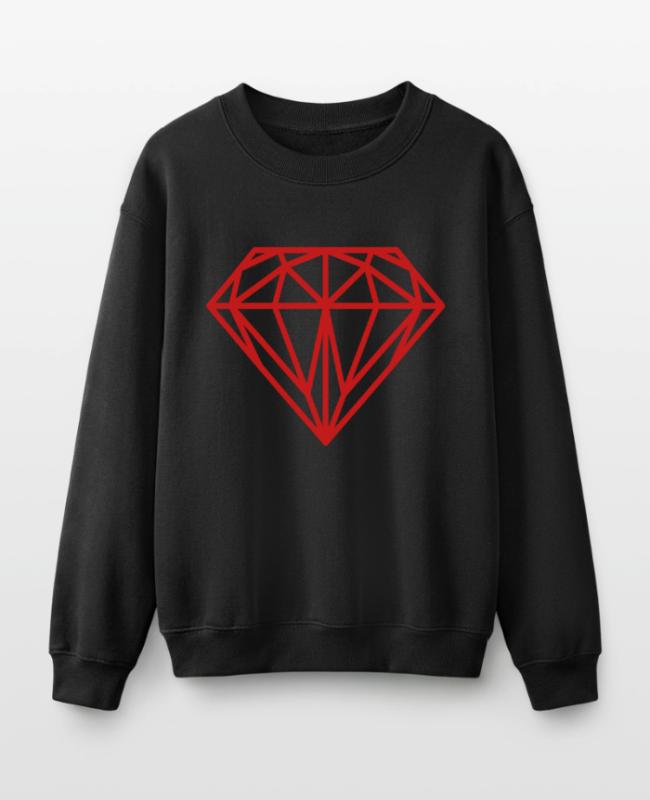Diamond on Kids’ Crewneck Sweatshirt