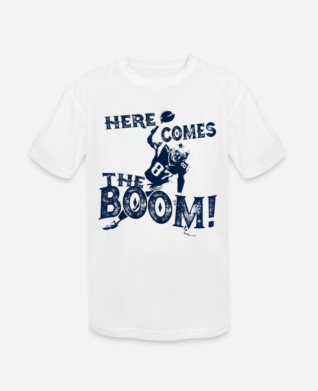 Here Comes The Boom, Gronk Spike Shirt Blue on Kids’ Sport T-Shirt