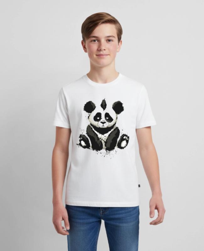 Inked Panda Bear on Kids’ Premium T-Shirt