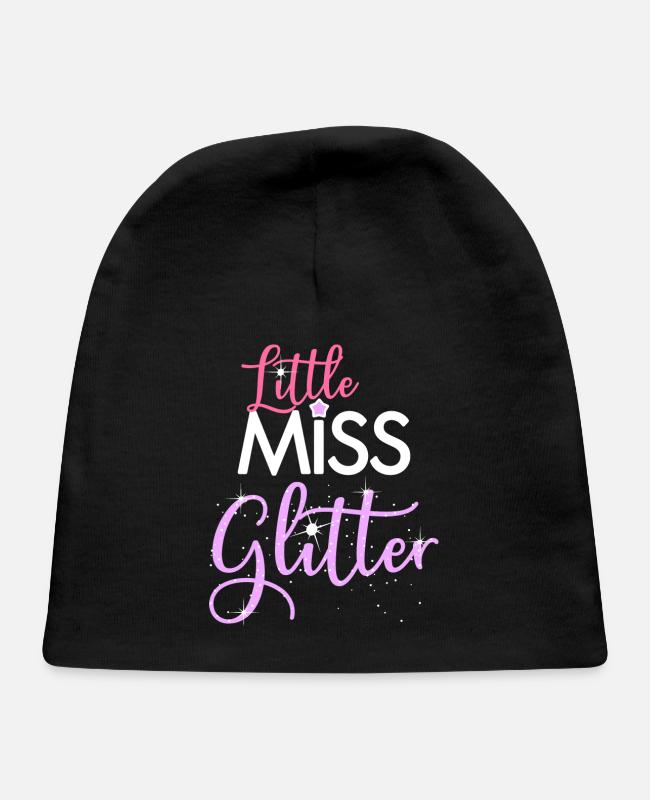 Little Miss Glitter Fun Quote on Baby Cap