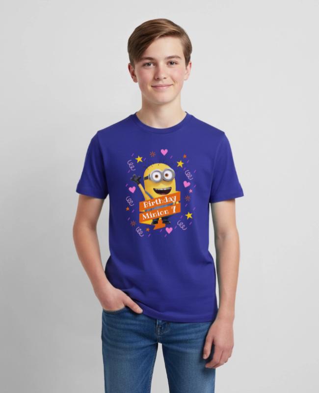 Minions Birthday Minion 7 on Kids’ Premium T-Shirt