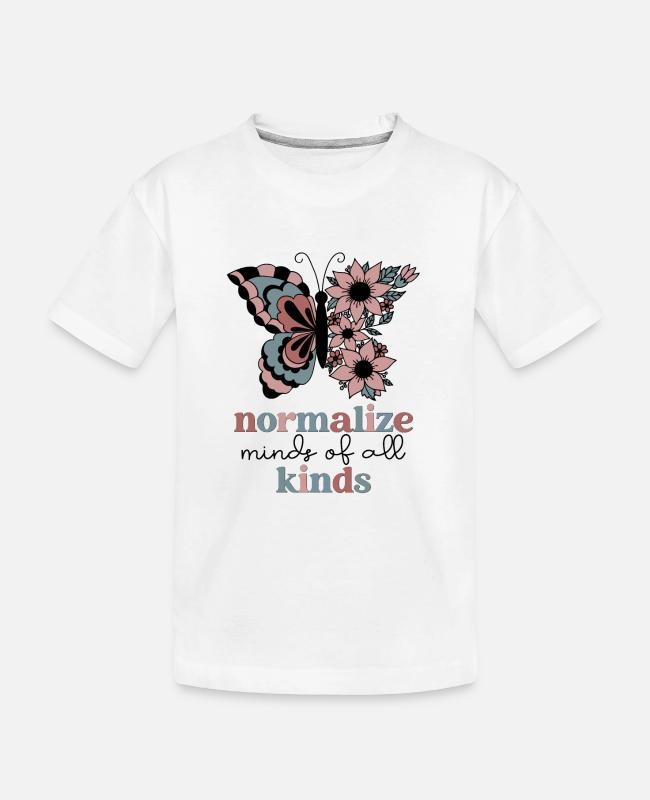 Normalize Minds of All Kinds Neurodiversity Gift on Kid’s Organic T-Shirt