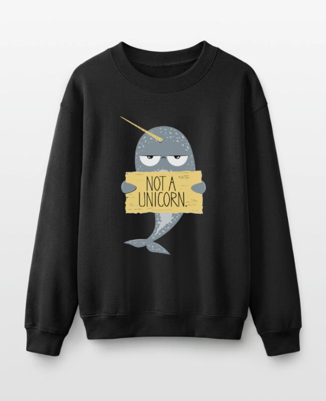 Not a Unicorn on Kids’ Crewneck Sweatshirt