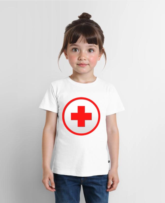 round red and white cross logo illustration, Medic on Toddler Premium T-Shirt