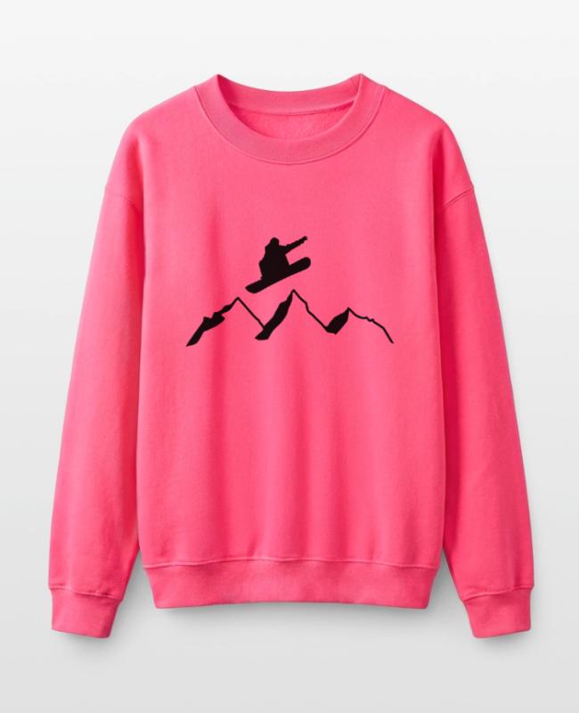 SNOWBOARDING! on Kids’ Crewneck Sweatshirt