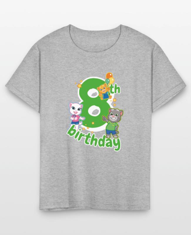 Talking Tom & Friends 8th Birthday on Kids’ T-Shirt