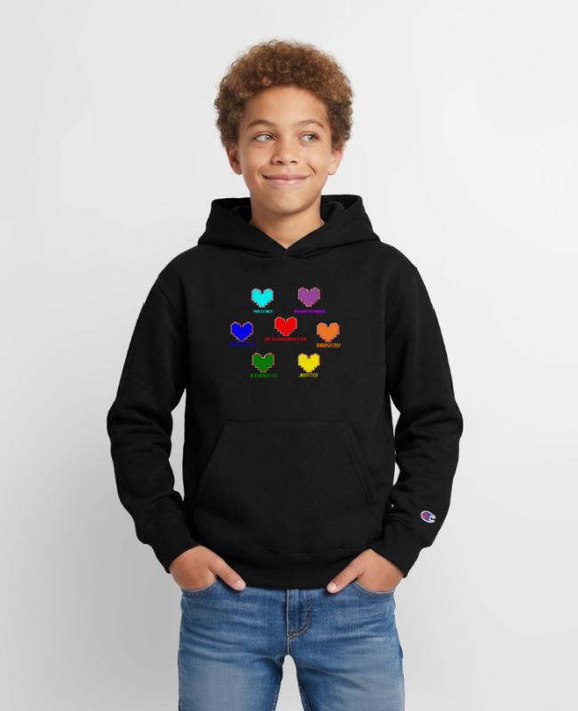 Undertale on Champion Youth Hoodie