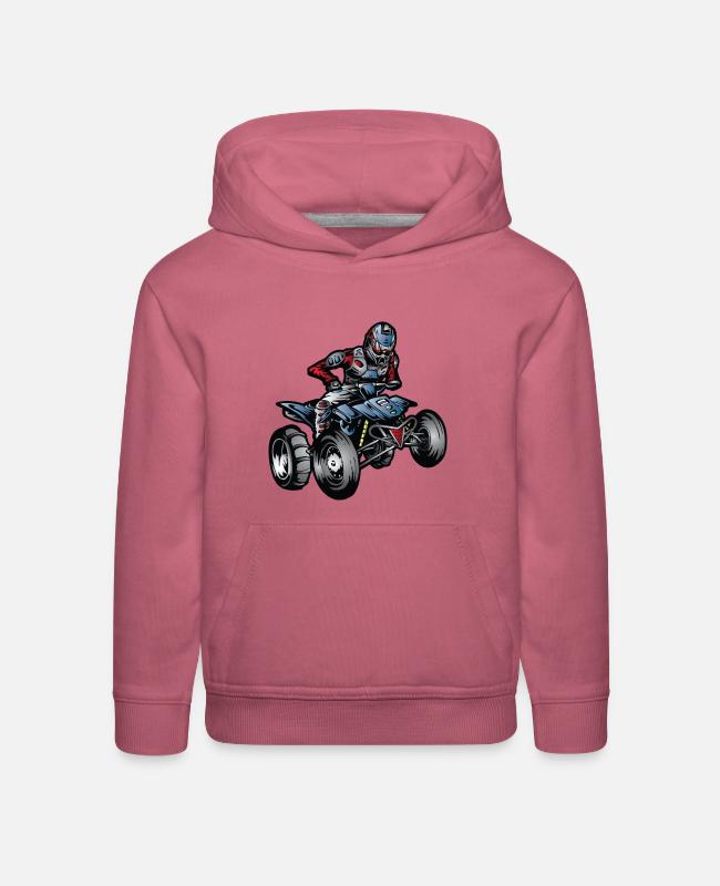 Yamaha ATV Racer on Kids’ Premium Hoodie